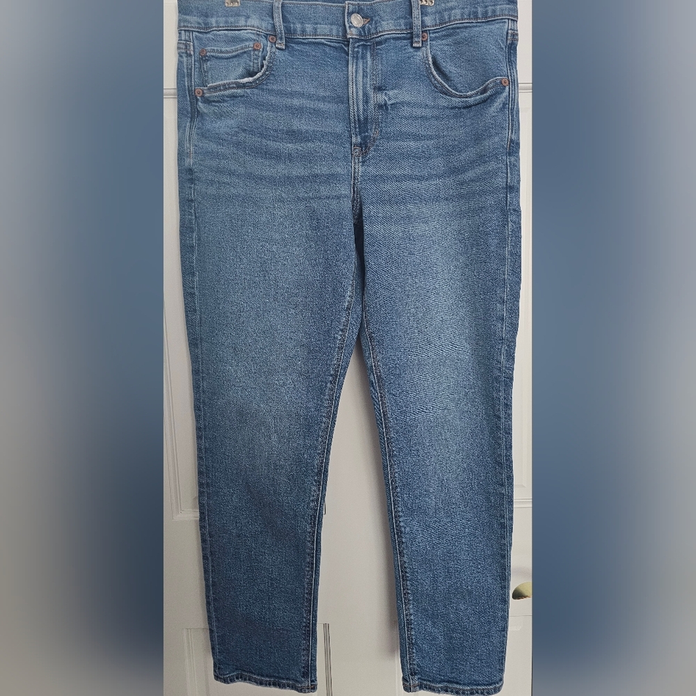 American Eagle Outfitters Blue Ankle Cropped Jeans
